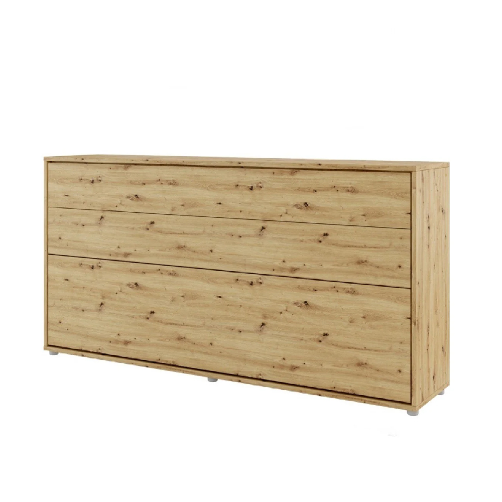 Cadillac Horizontal Wall Wooden Single Bed In Artisan Oak