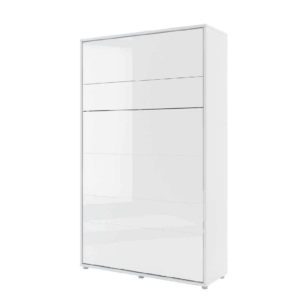 Cadillac Vertical Wall High Gloss Small Double Bed In White