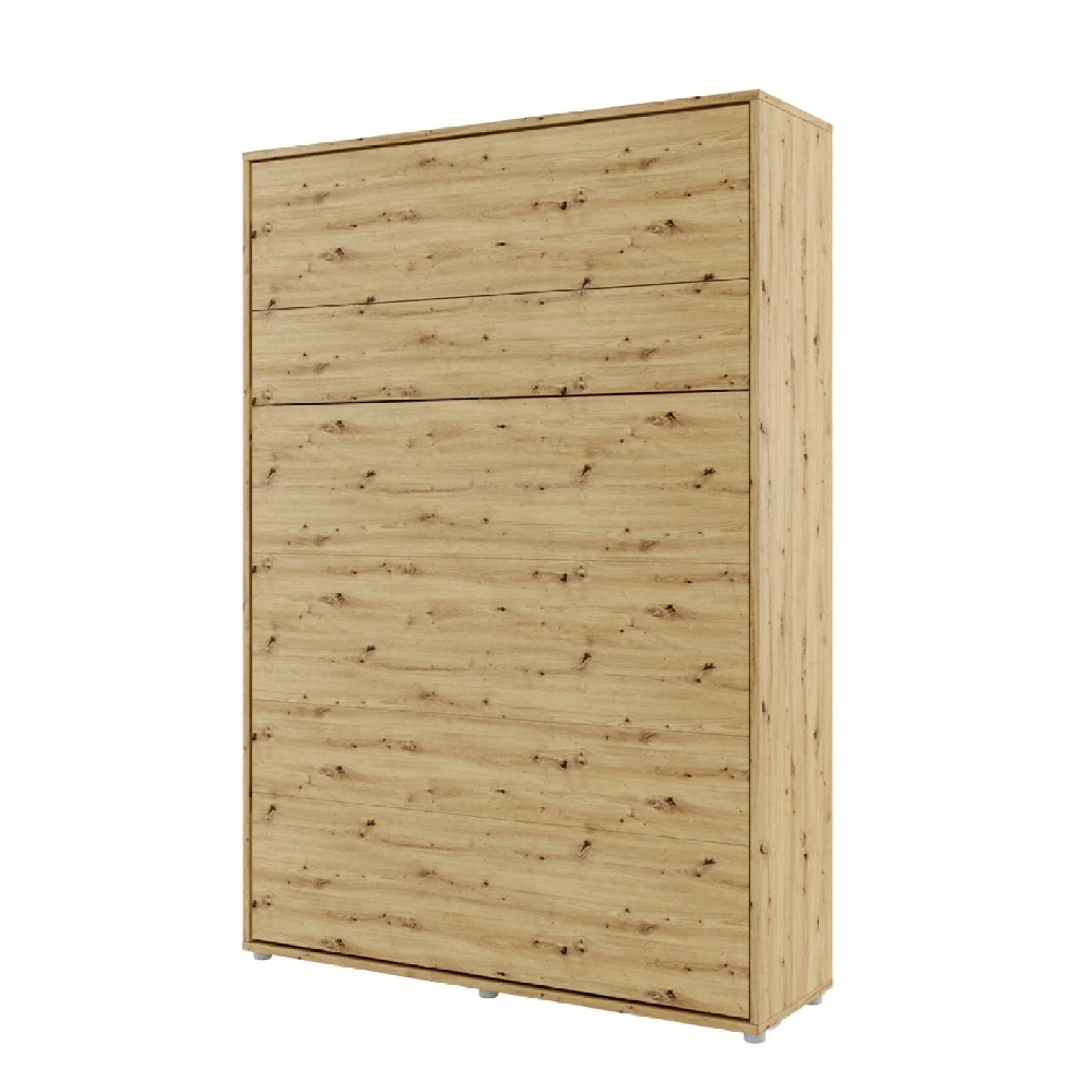 Cadillac Vertical Wall Wooden Double Bed In Artisan Oak