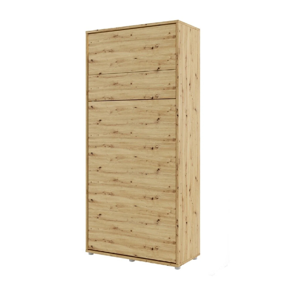 Cadillac Vertical Wall Wooden Single Bed In Artisan Oak