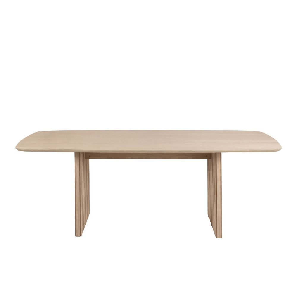 Cadott Wooden Dining Table Rectangular In White Oak