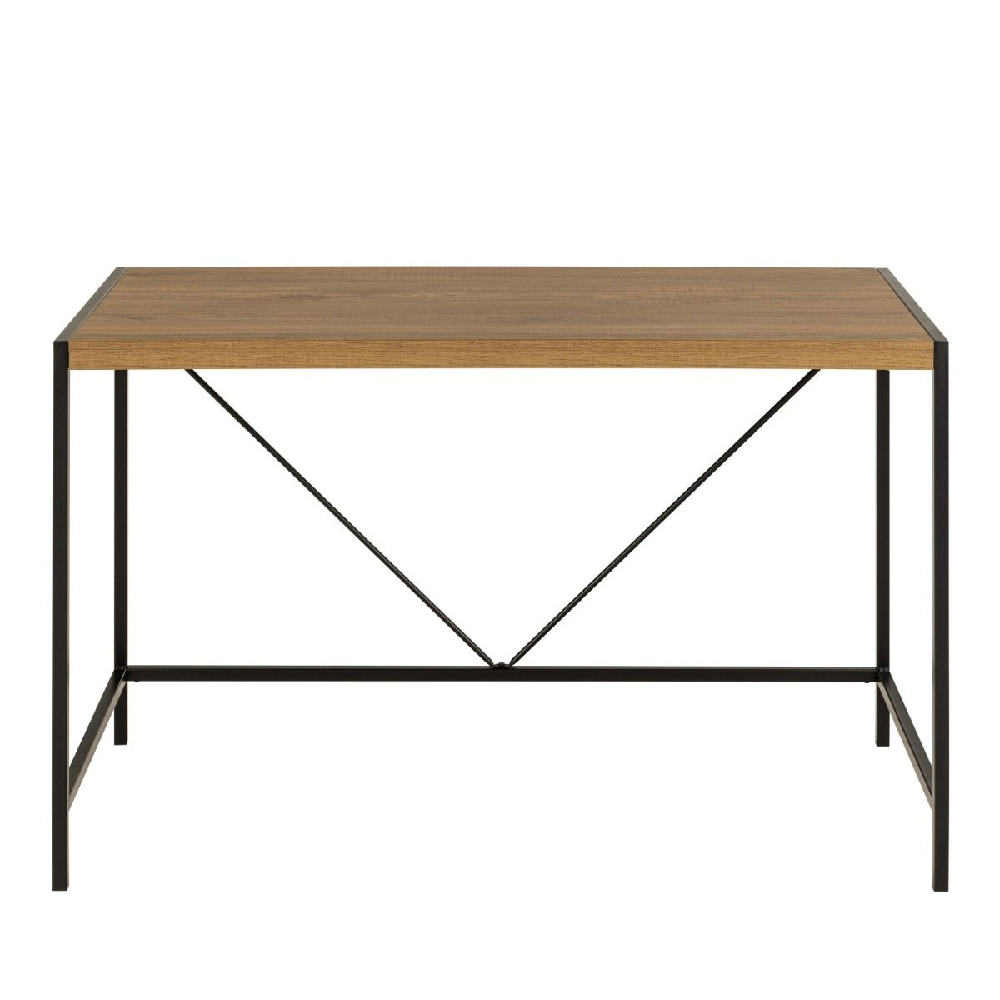 Cadott Wooden Laptop Desk With Black Metal Frame In Oak