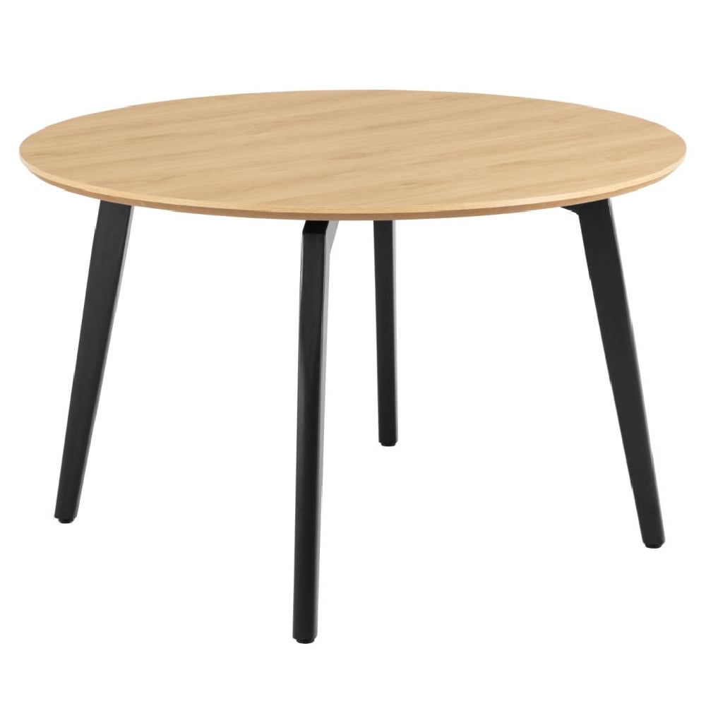 Product photograph of Cadott Wooden Round Dining Table In Oak from Furniture in Fashion