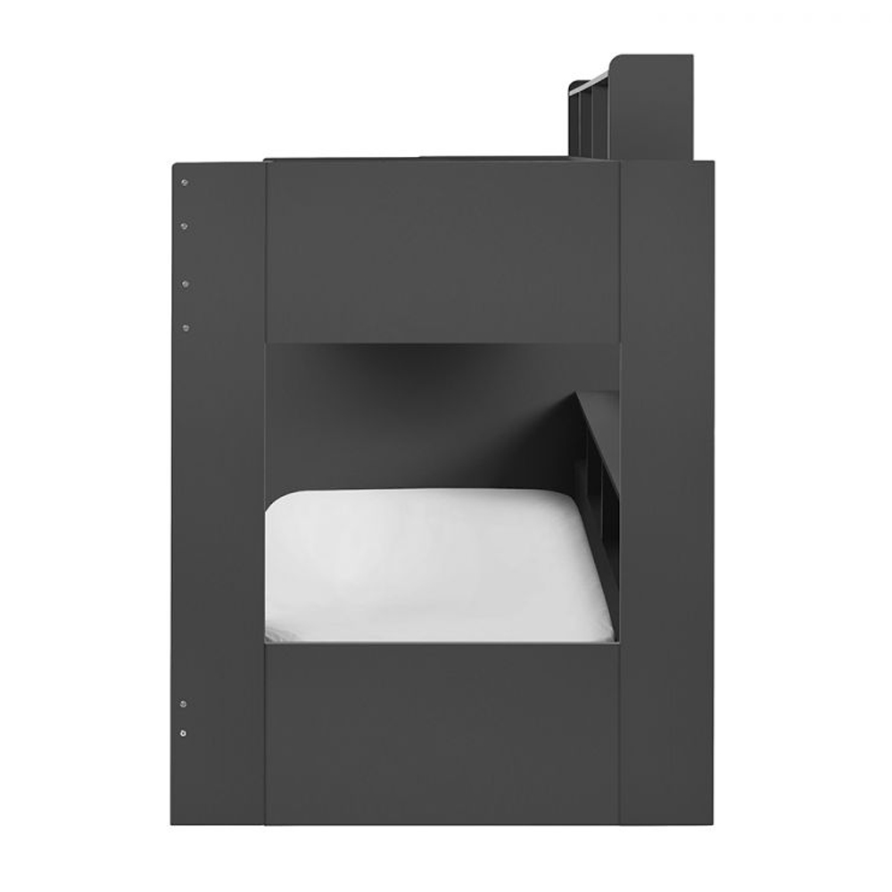 Cadott Wooden Staircase Bunk Bed With 2 Drawer In Anthracite
