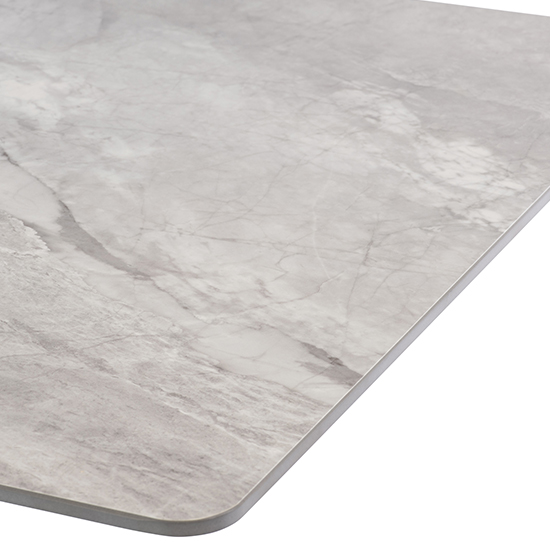 Caelan 160cm Marble Dining Table In Rebecca Grey