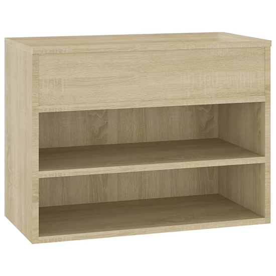 Caelius Wooden Shoe Storage Bench In Sonoma Oak