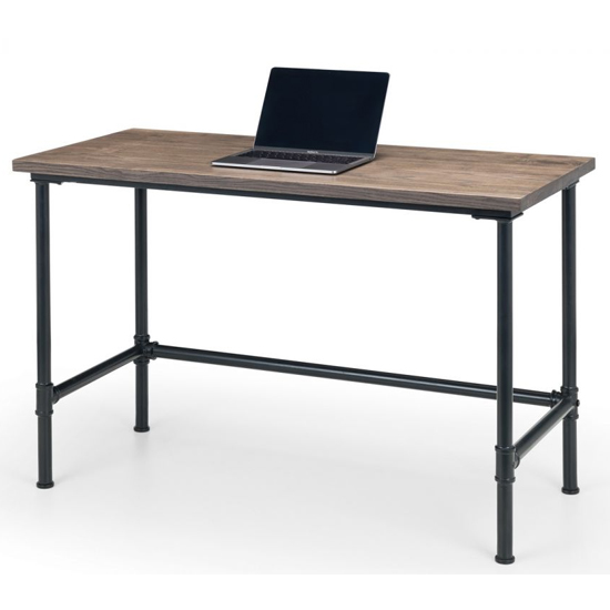 Caelum Wooden Laptop Desk With Gable Brown Office Chair