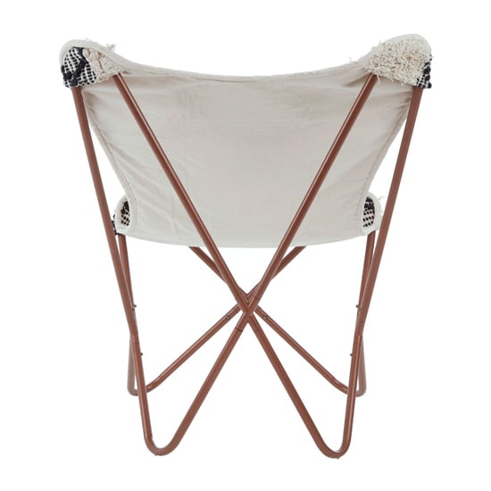 Cafenos Cotton Fabric Butterfly Bedroom Chair In Multicolor