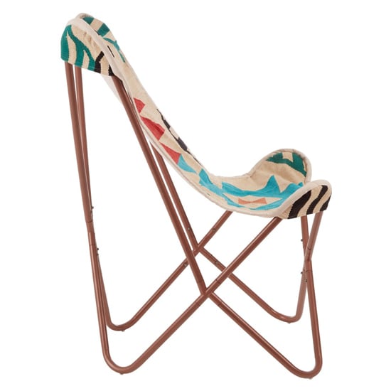 Read more about Cafenos fabric butterfly bedroom chair in multicolor