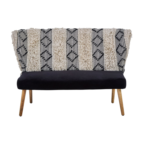 Cafenos Moroccan Cotton Fabric Sofa With Back In White Furniture in Fashion