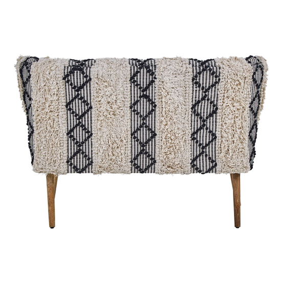 Cafenos Moroccan Cotton Fabric Sofa With Back In White Furniture in Fashion