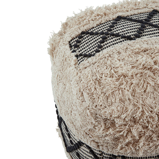 Cafenos Square Fabric Pouffe In White