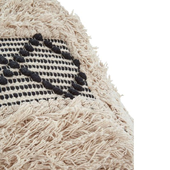 Cafenos Square Fabric Pouffe In White