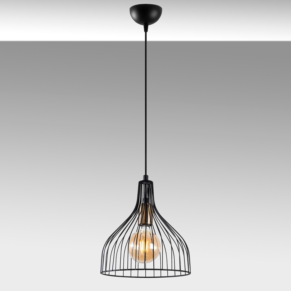 Cafu Metal Ceiling Pendant Light in Black and Antique