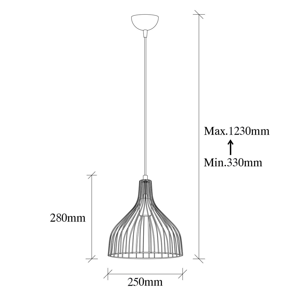 Cafu Metal Ceiling Pendant Light in Gold