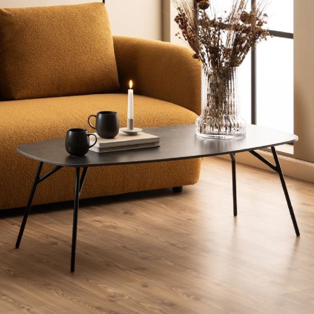 Read more about Caguas ceramic rectangular coffee table in black