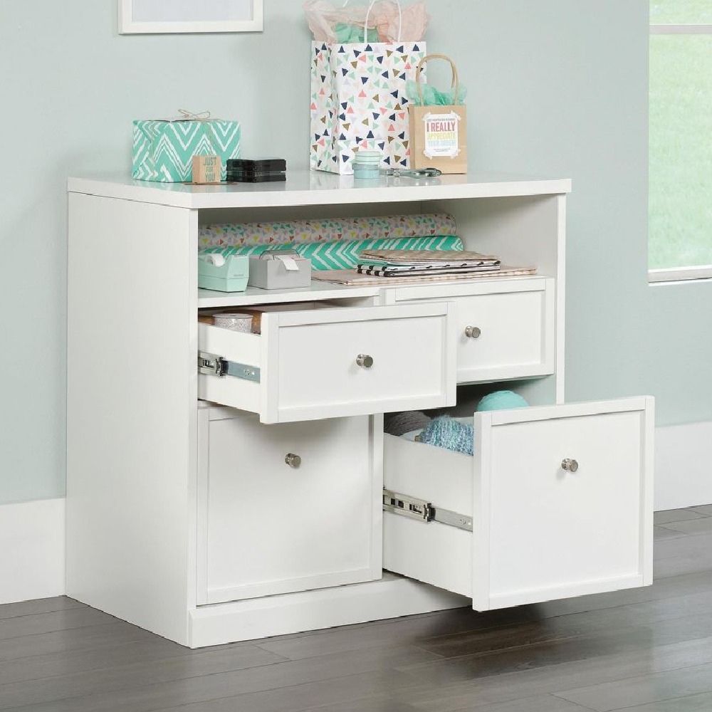 Caguas Wooden Storage Cabinet With 4 Drawers In White
