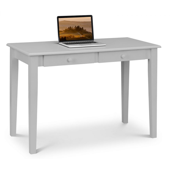 Cailyn Wooden Laptop Desk In Grey With Edolie Grey Chair