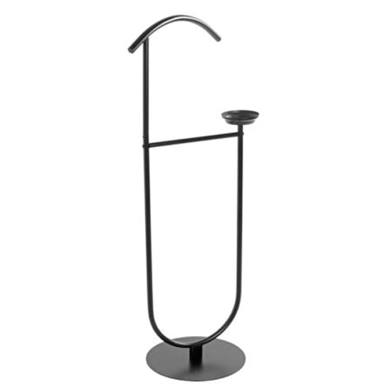 Product photograph of Cairns Metal Valet Stand In Black from Furniture in Fashion
