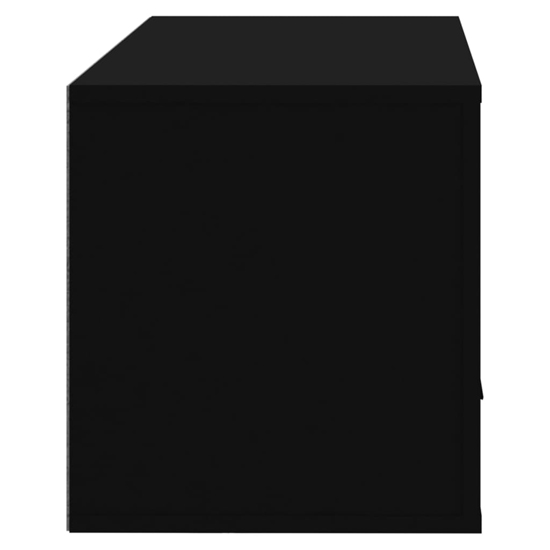 Cairns Wall Hung Wooden Shoe Storage Cabinet In Black