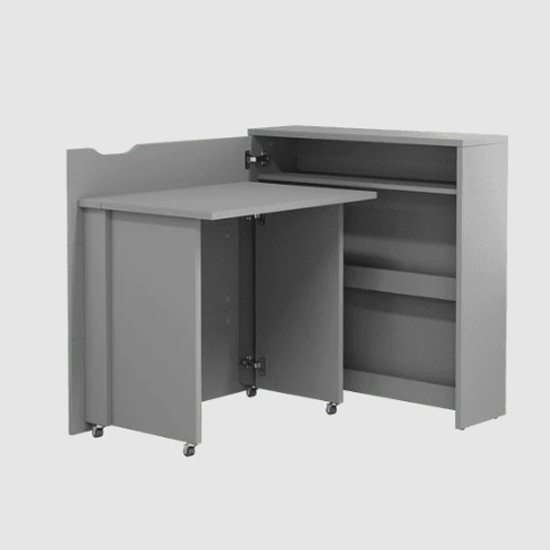 Read more about Cairo convertible wooden computer desk left in grey