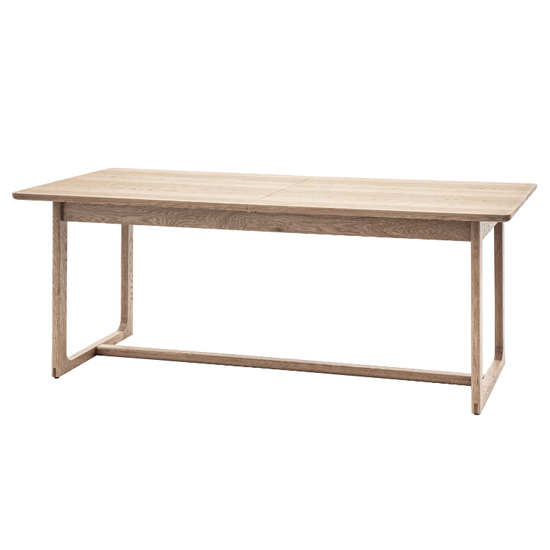 Cairo Extending Wooden Dining Table In Smoked Oak