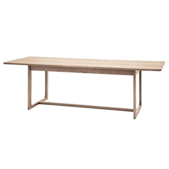 Product photograph of Cairo Extending Wooden Dining Table In Smoked Oak from Furniture in Fashion