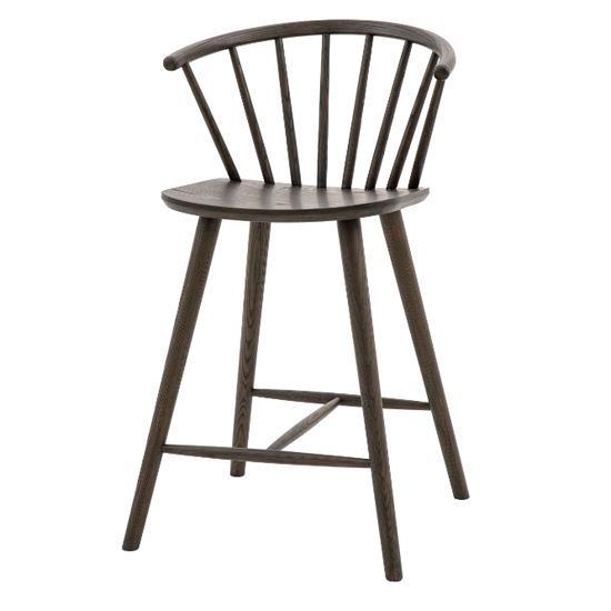 Cairo Mocha Wooden Bar Stools In Pair