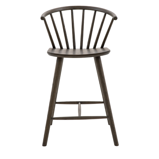 Cairo Mocha Wooden Bar Stools In Pair