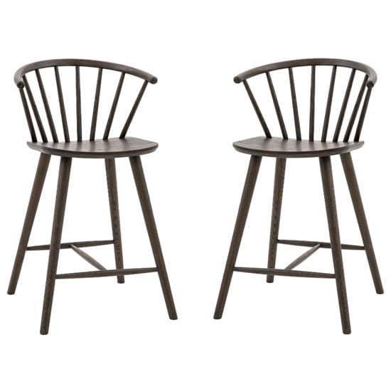 Product photograph of Cairo Mocha Wooden Bar Stools In Pair from Furniture in Fashion