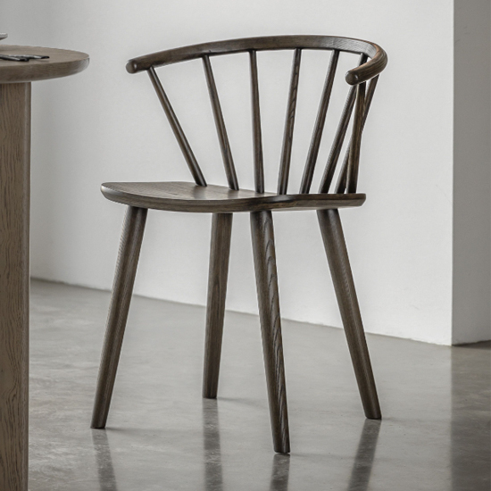 Cairo Mocha Wooden Dining Chairs In Pair