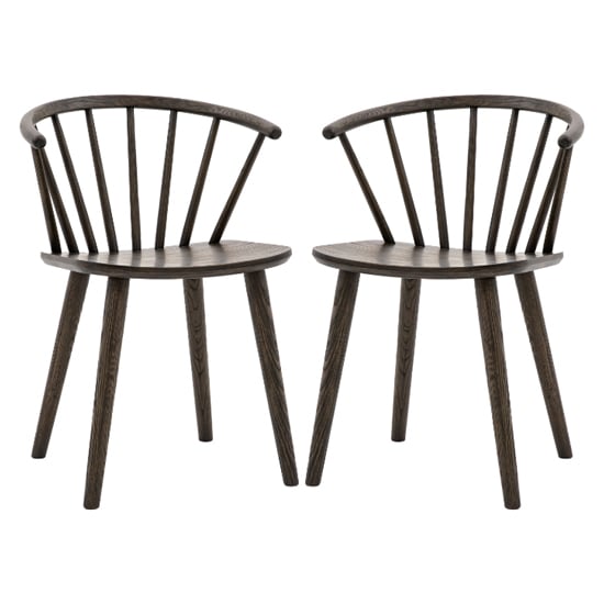 Product photograph of Cairo Mocha Wooden Dining Chairs In Pair from Furniture in Fashion