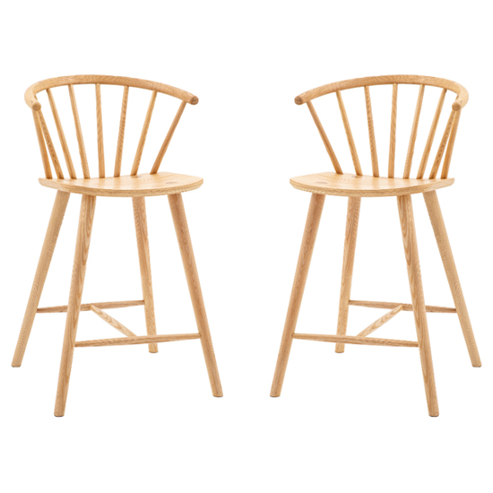 Ally Natural Wooden Bar Stools In A Pair Furniture in Fashion
