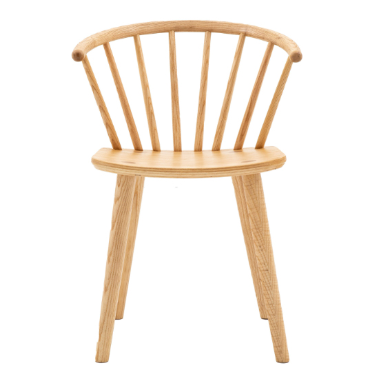 Cairo Natural Wooden Dining Chairs In Pair