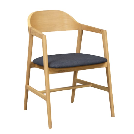 Cairo Wooden Carver Dining Chair In Natural Oak