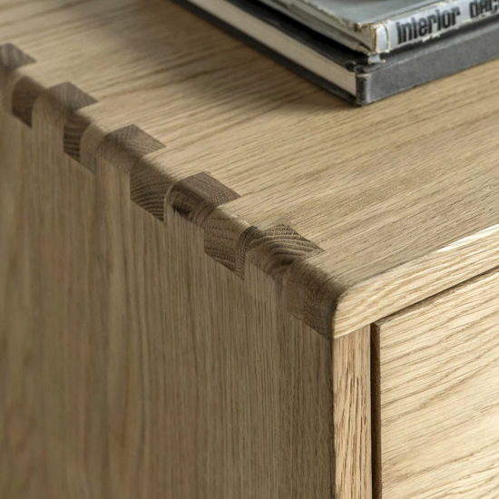 Cairo Wooden Chest Of 5 Drawers In Natural