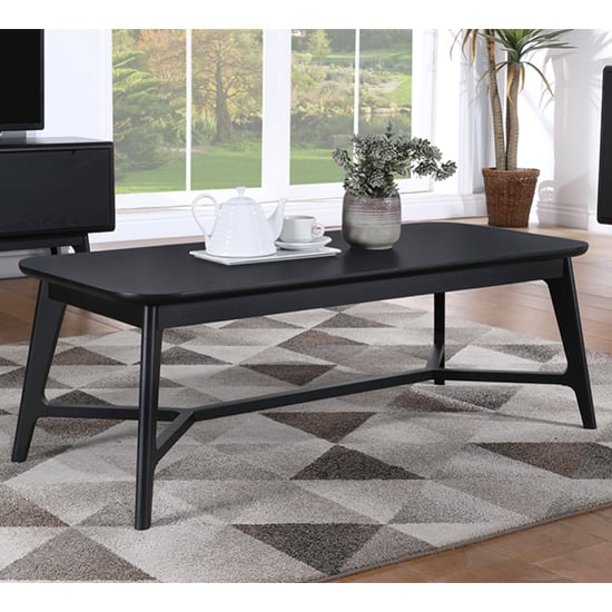 Cairo Wooden Coffee Table Rectangular In Black