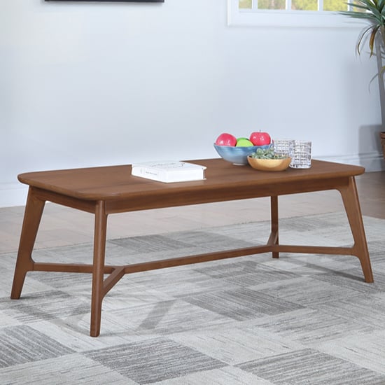Product photograph of Cairo Wooden Coffee Table Rectangular In Walnut from Furniture in Fashion