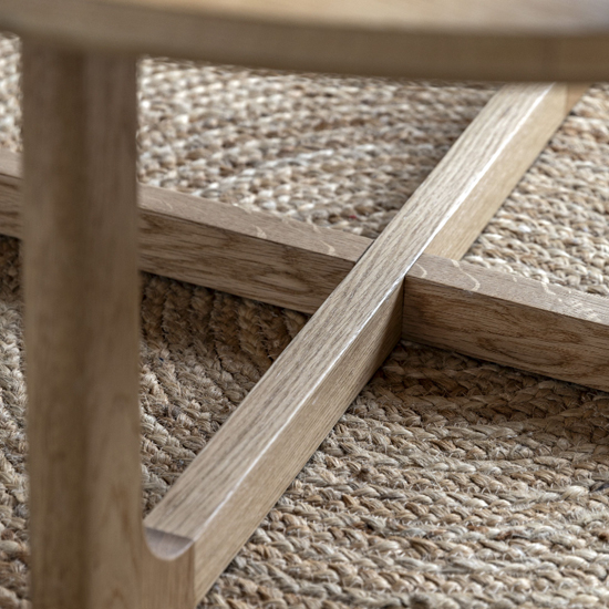 Cairo Wooden Coffee Table Round In Natural