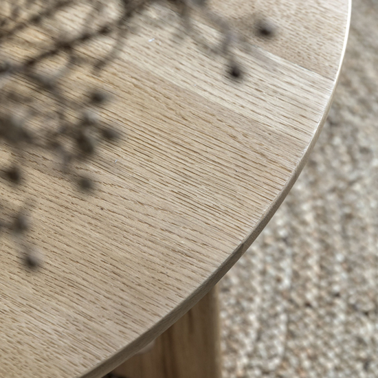 Cairo Wooden Coffee Table Round In Natural