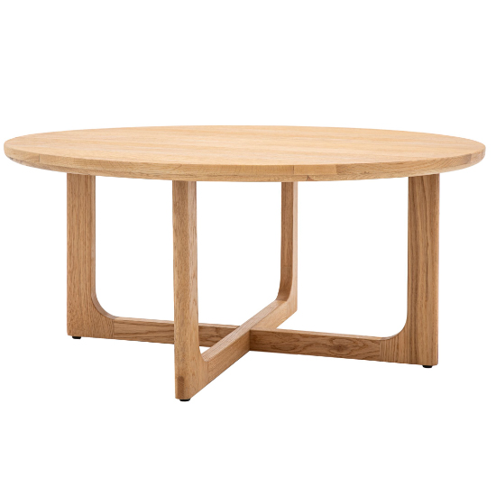 Cairo Wooden Coffee Table Round In Natural