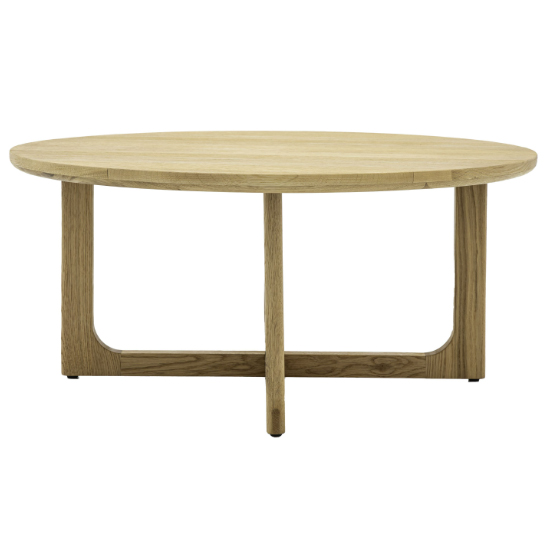 Cairo Wooden Coffee Table Round In Natural