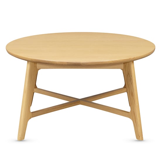 Product photograph of Cairo Wooden Coffee Table Round In Natural Oak from Furniture in Fashion