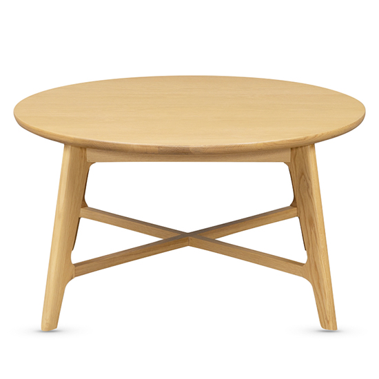 Read more about Cairo wooden coffee table round in natural oak