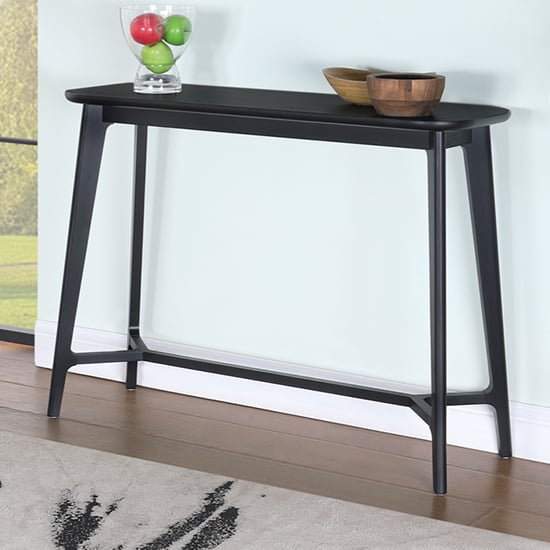 Cairo Wooden Console Table In Black
