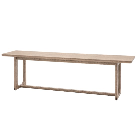 Product photograph of Cairo Wooden Dining Bench In Smoked Oak from Furniture in Fashion