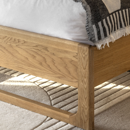 Cairo Wooden Double Bed In Natural
