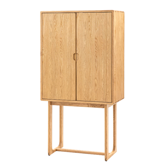 Cairo Wooden Drinks Cabinet With 2 Doors In Natural