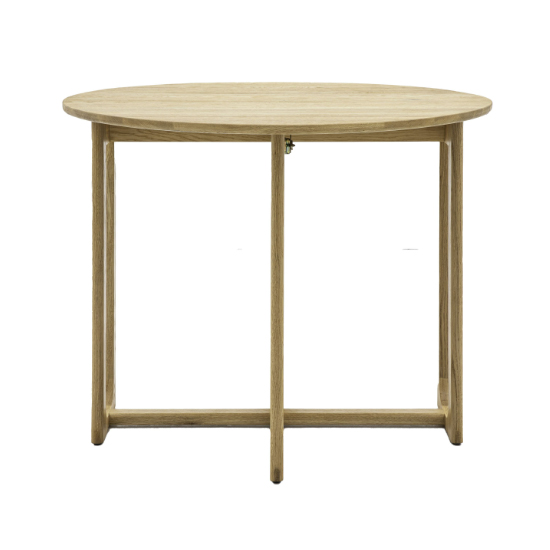 Cairo Wooden Folding Dining Table Round In Natural