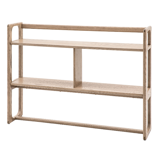 Cairo Wooden Open Display Unit With 3 Shelves In Smoked Oak